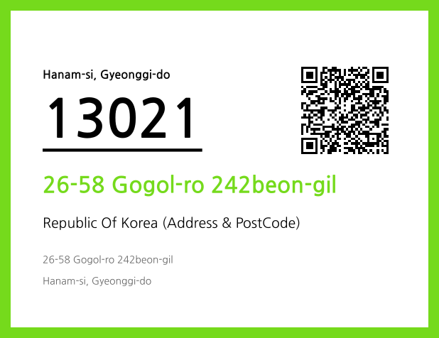 Address and Postal Code QR Code Image (CC BY 4.0)