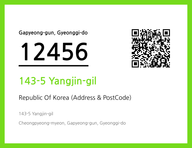 Address and Postal Code QR Code Image (CC BY 4.0)