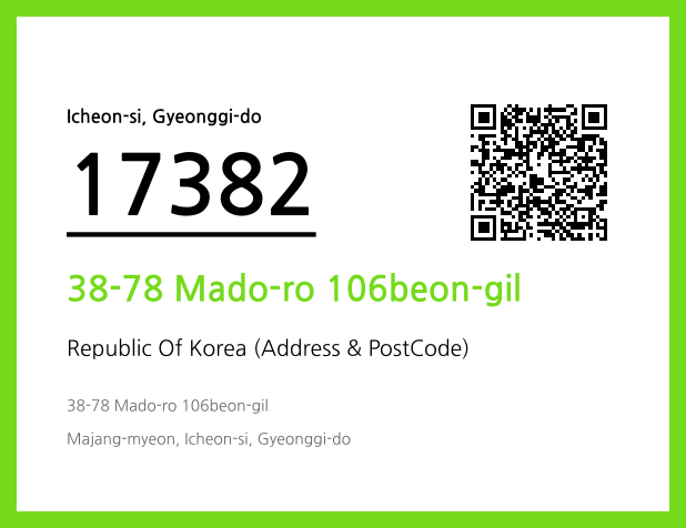 Address and Postal Code QR Code Image (CC BY 4.0)