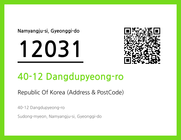 Address and Postal Code QR Code Image (CC BY 4.0)