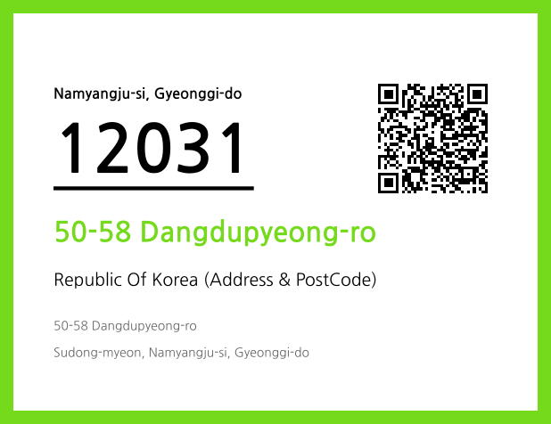 Address and Postal Code QR Code Image (CC BY 4.0)