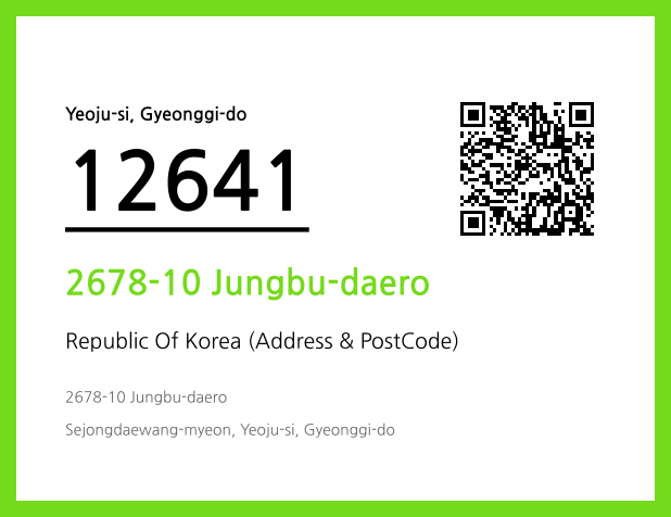 Address and Postal Code QR Code Image (CC BY 4.0)