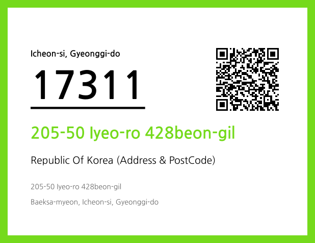 Address and Postal Code QR Code Image (CC BY 4.0)