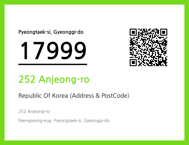Address and Postal Code QR Code Image (CC BY 4.0)