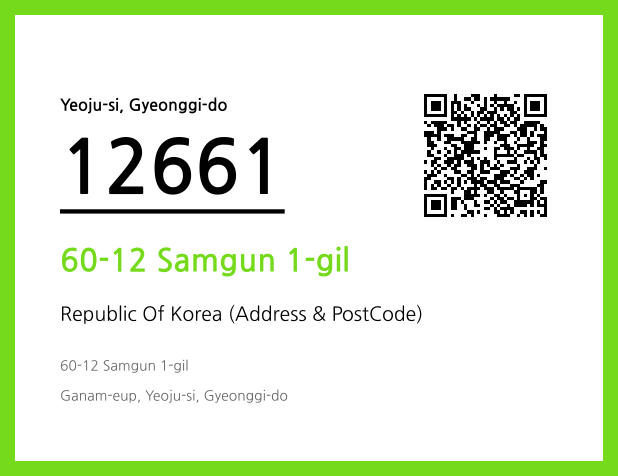 Address and Postal Code QR Code Image (CC BY 4.0)