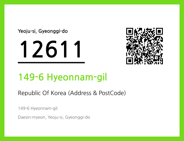 CC BY 4.0 Address and Postal Code QR Code Image (CC BY 4.0)
