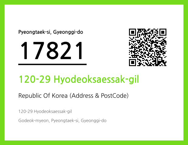 CC BY 4.0 Address and Postal Code QR Code Image (CC BY 4.0)