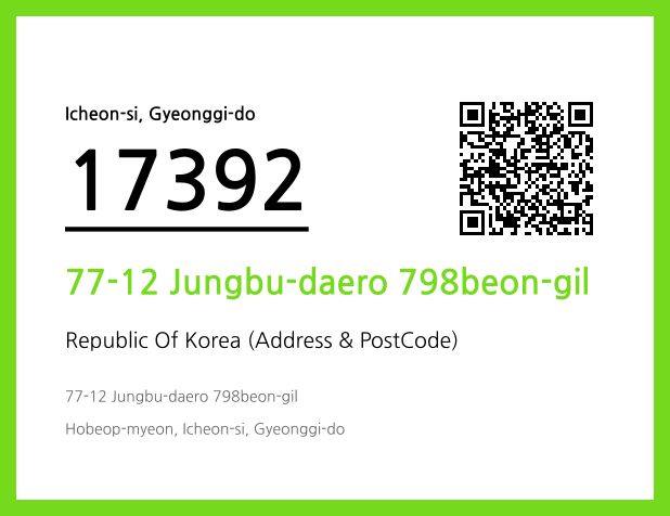 Address and Postal Code QR Code Image (CC BY 4.0)