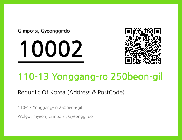 CC BY 4.0 Address and Postal Code QR Code Image (CC BY 4.0)
