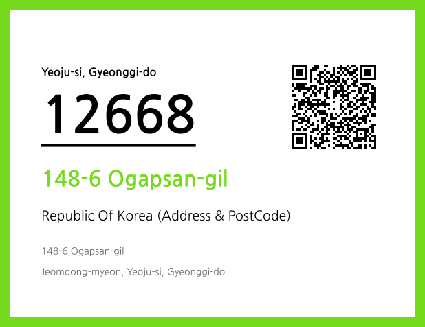 Address and Postal Code QR Code Image (CC BY 4.0)