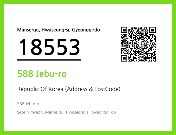 CC BY 4.0 Address and Postal Code QR Code Image (CC BY 4.0)