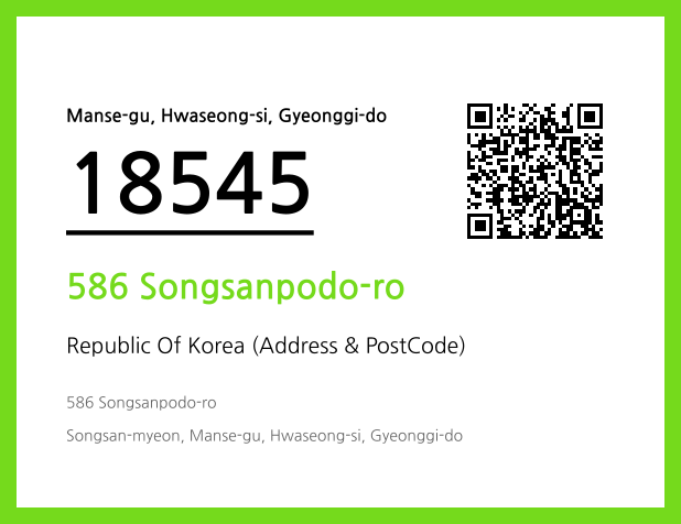 Address and Postal Code QR Code Image (CC BY 4.0)