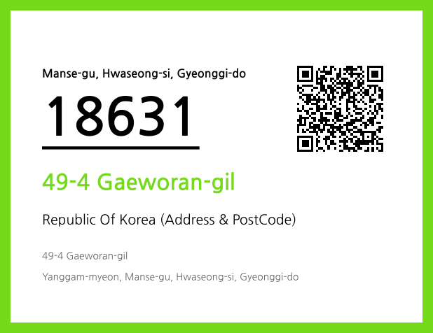 Address and Postal Code QR Code Image (CC BY 4.0)