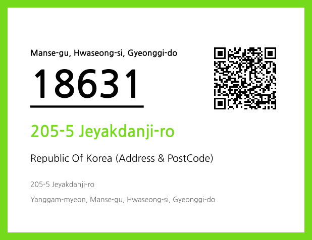 Address and Postal Code QR Code Image (CC BY 4.0)
