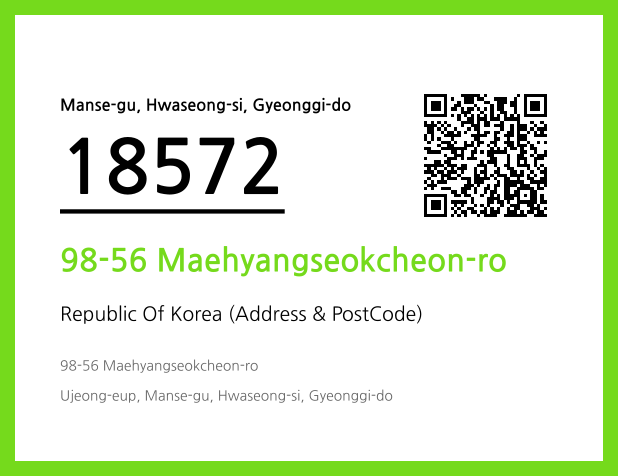 Address and Postal Code QR Code Image (CC BY 4.0)