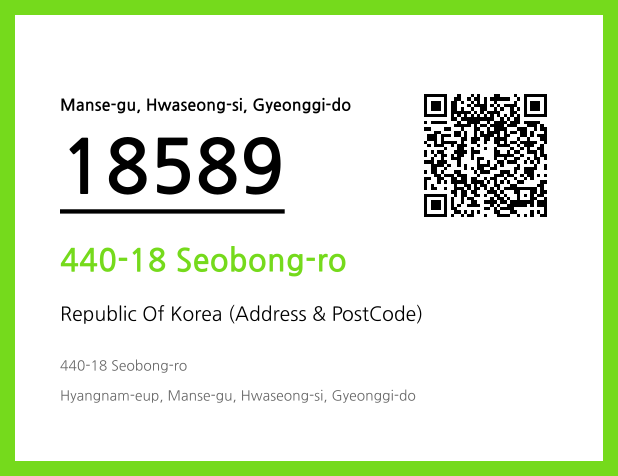 CC BY 4.0 Address and Postal Code QR Code Image (CC BY 4.0)