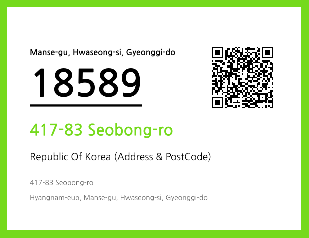 CC BY 4.0 Address and Postal Code QR Code Image (CC BY 4.0)