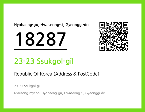 Address and Postal Code QR Code Image (CC BY 4.0)