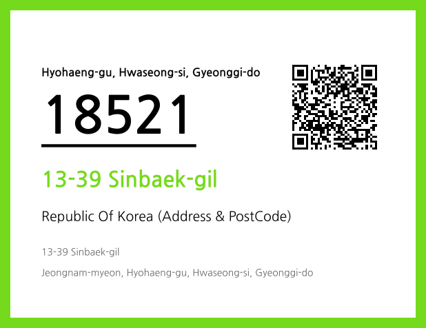 Address and Postal Code QR Code Image (CC BY 4.0)