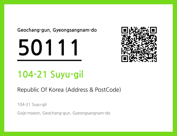 Address and Postal Code QR Code Image (CC BY 4.0)