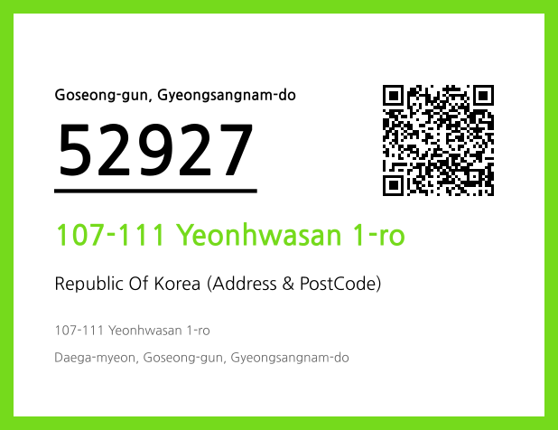 Address and Postal Code QR Code Image (CC BY 4.0)