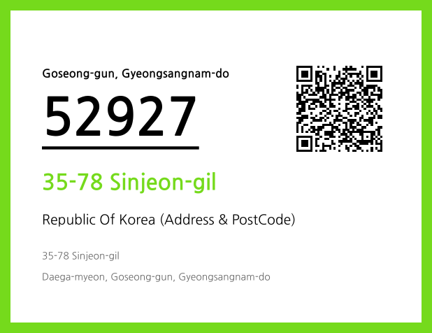 Address and Postal Code QR Code Image (CC BY 4.0)