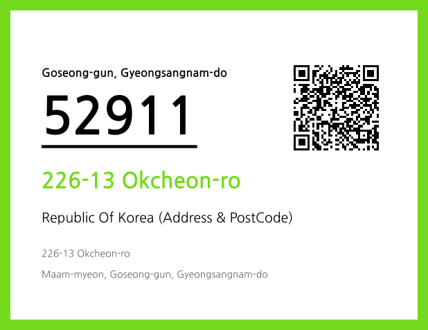 Address and Postal Code QR Code Image (CC BY 4.0)