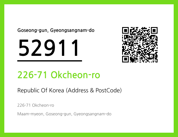 CC BY 4.0 Address and Postal Code QR Code Image (CC BY 4.0)