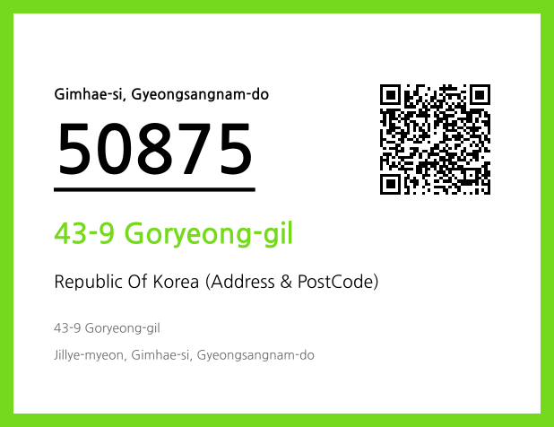 Address and Postal Code QR Code Image (CC BY 4.0)