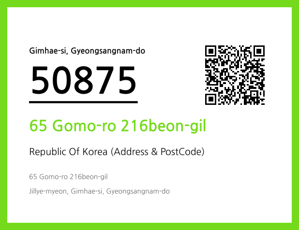 Address and Postal Code QR Code Image (CC BY 4.0)