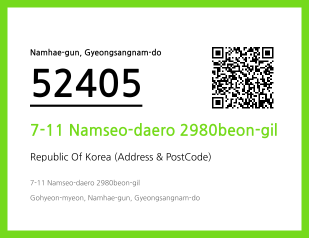 Address and Postal Code QR Code Image (CC BY 4.0)