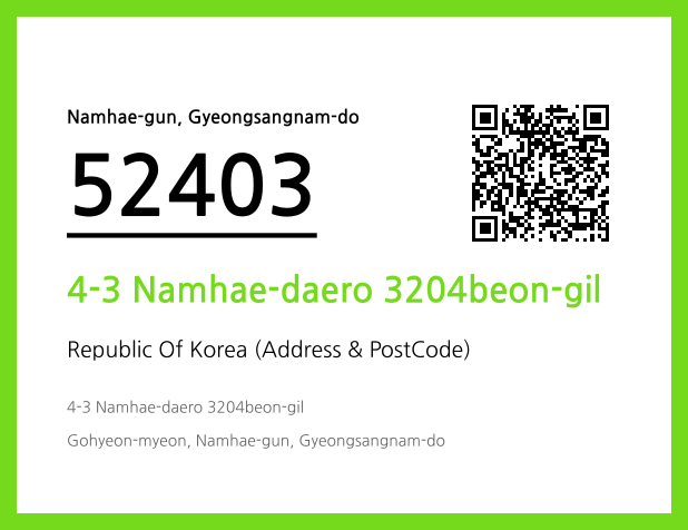 CC BY 4.0 Address and Postal Code QR Code Image (CC BY 4.0)