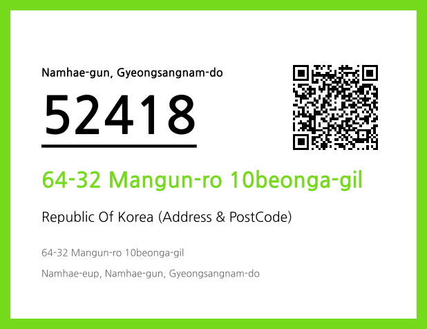 CC BY 4.0 Address and Postal Code QR Code Image (CC BY 4.0)