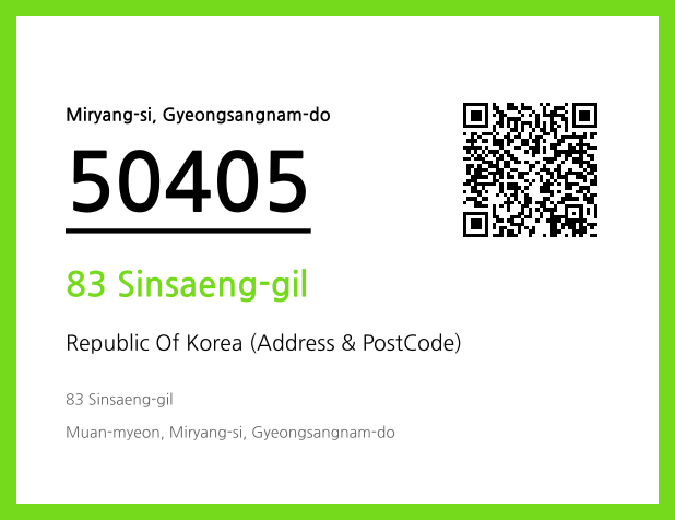 Address and Postal Code QR Code Image (CC BY 4.0)