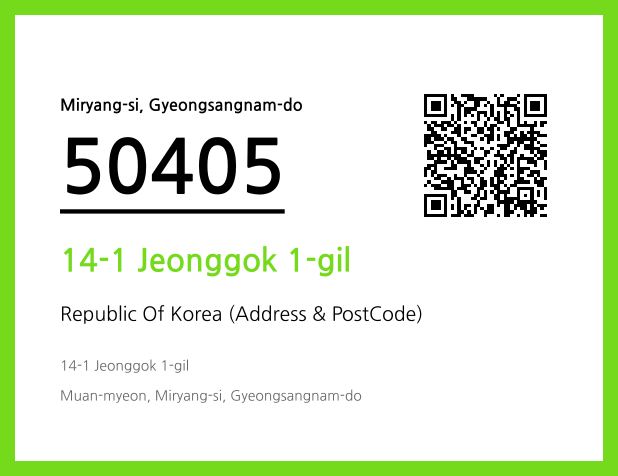 CC BY 4.0 Address and Postal Code QR Code Image (CC BY 4.0)