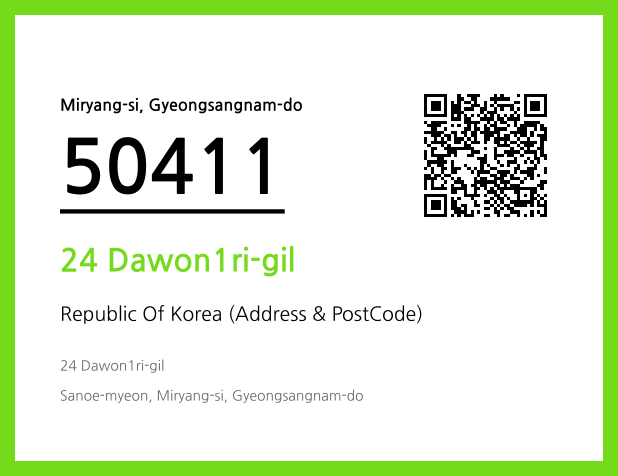 Address and Postal Code QR Code Image (CC BY 4.0)