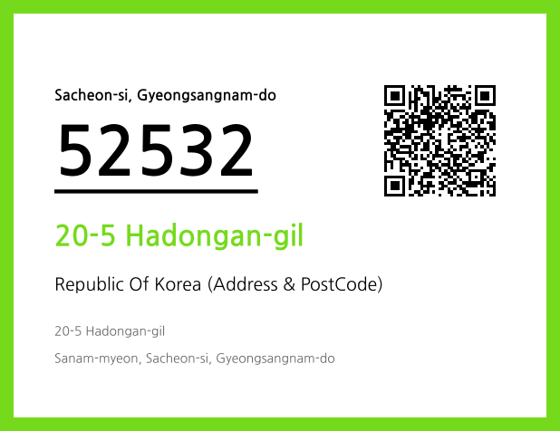 Address and Postal Code QR Code Image (CC BY 4.0)