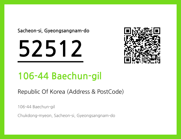 Address and Postal Code QR Code Image (CC BY 4.0)