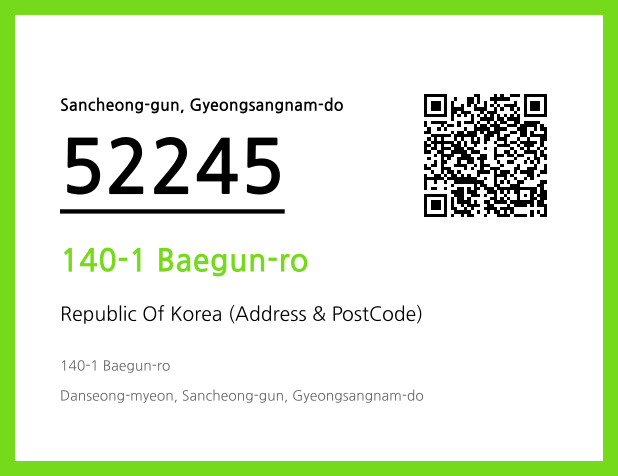CC BY 4.0 Address and Postal Code QR Code Image (CC BY 4.0)