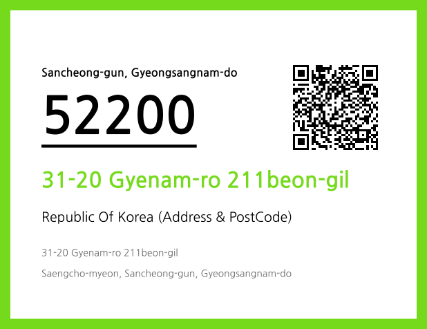 Address and Postal Code QR Code Image (CC BY 4.0)