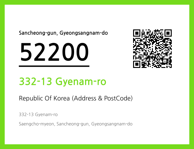 Address and Postal Code QR Code Image (CC BY 4.0)