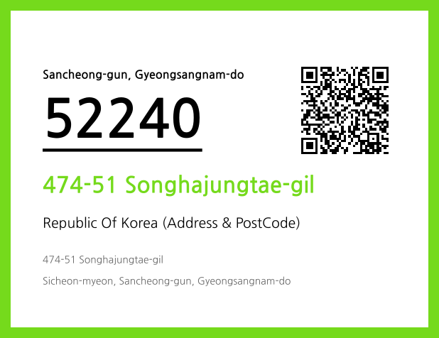 Address and Postal Code QR Code Image (CC BY 4.0)