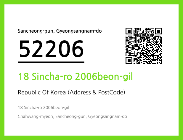 Address and Postal Code QR Code Image (CC BY 4.0)
