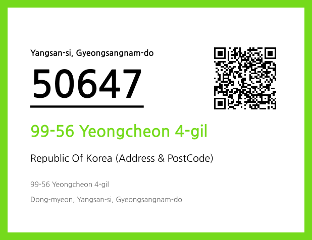 Address and Postal Code QR Code Image (CC BY 4.0)
