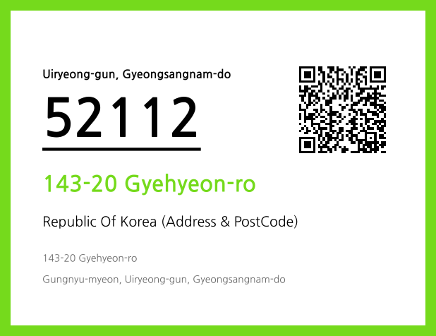 Address and Postal Code QR Code Image (CC BY 4.0)
