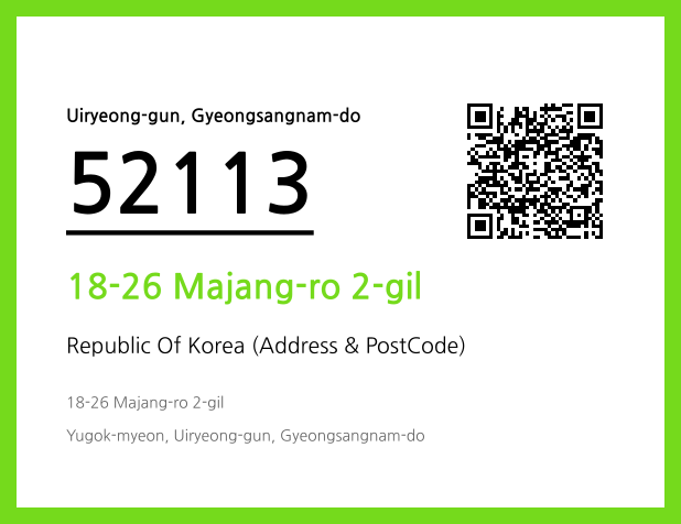 Address and Postal Code QR Code Image (CC BY 4.0)