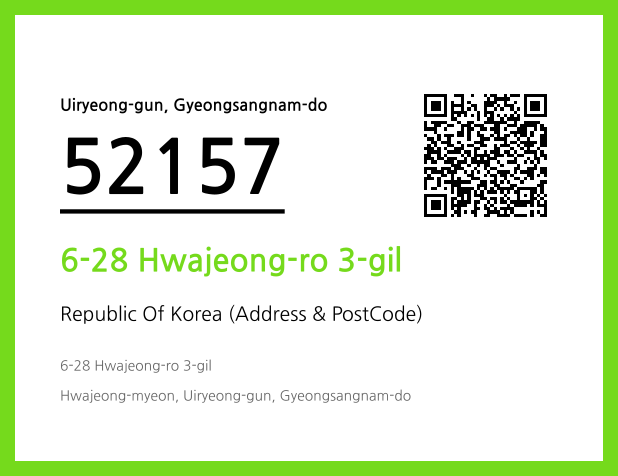 Address and Postal Code QR Code Image (CC BY 4.0)