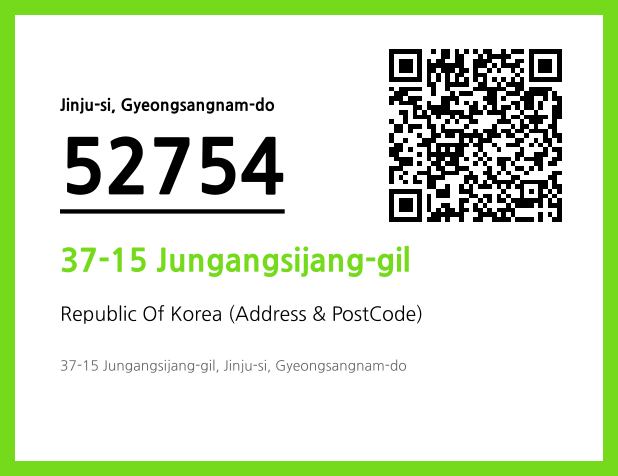 Address and Postal Code QR Code Image