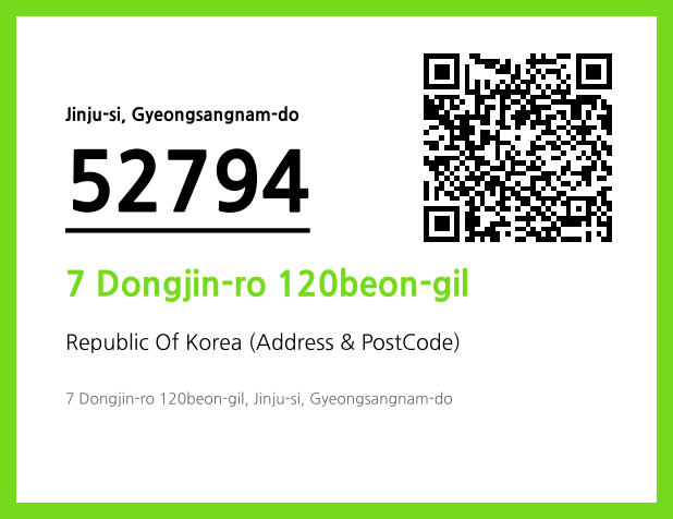 Address and Postal Code QR Code Image