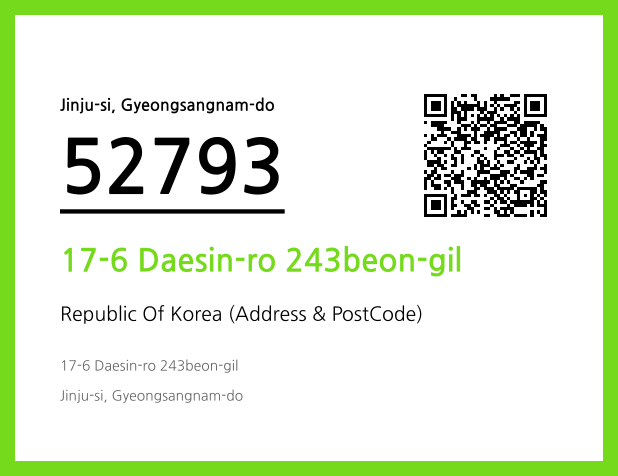 Address and Postal Code QR Code Image (CC BY 4.0)